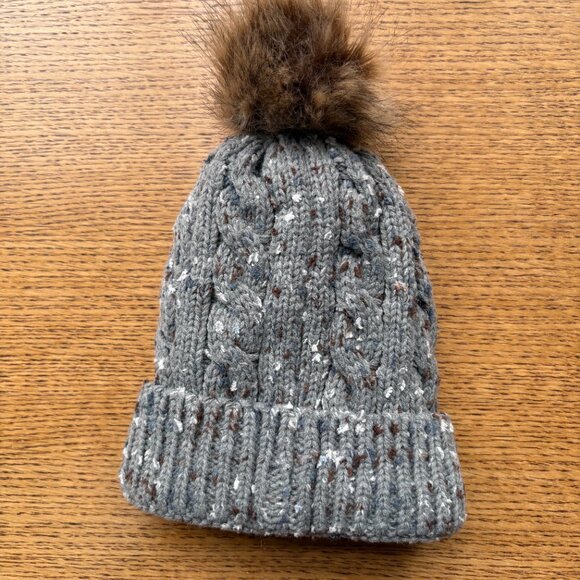 UGG Grey Pom Pom Hat - Picture 2 of 4